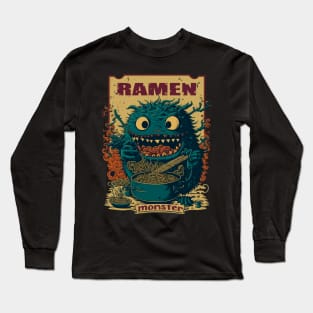 Hungry ramen monster Long Sleeve T-Shirt